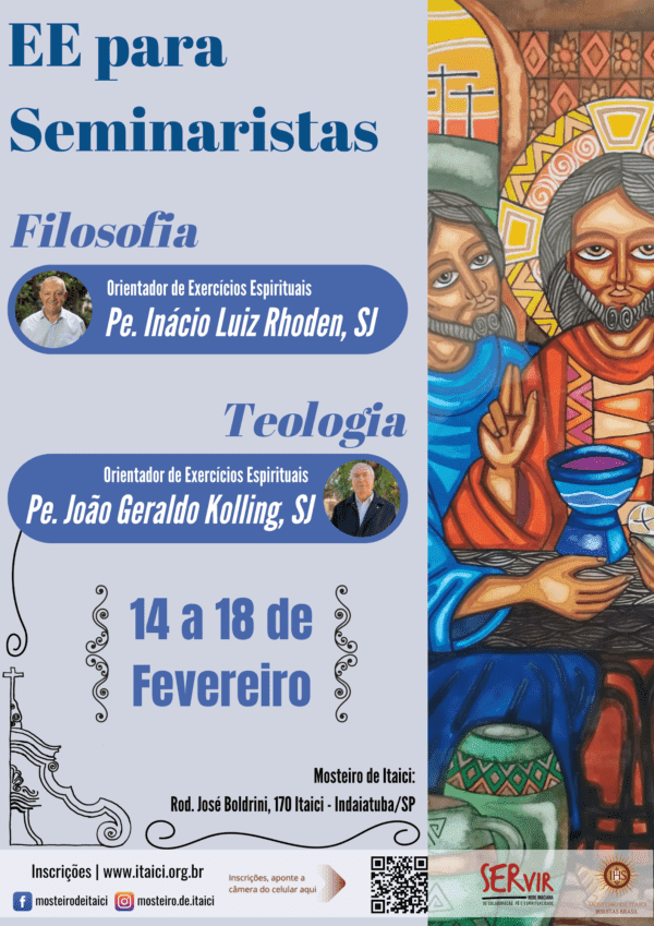 EE PARA SEMINARISTAS DA TEOLOGIA - De 14 a 18/02/2024 - Pe. João Geraldo Kolling, SJ